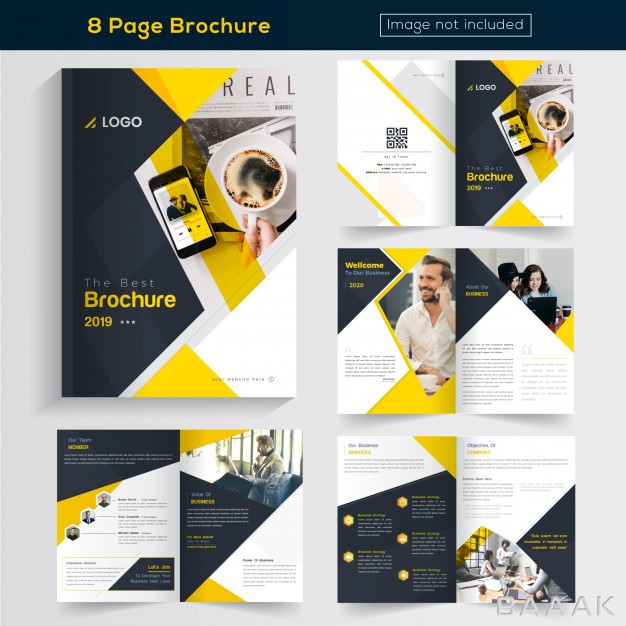 بروشور-مدرن-Yellow-8-pages-business-brochure-design_3719820