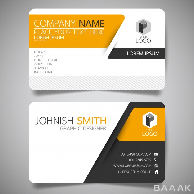 کارت-ویزیت-خلاقانه-Yellow-black-layout-business-card-template_2616044