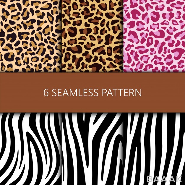 پترن-فوق-العاده-Set-seamless-pattern-with-leopard-zebra-skin_353881463