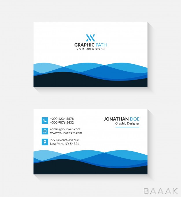 کارت-ویزیت-خلاقانه-Simple-business-card-with-logo-icon-your-business_4115874