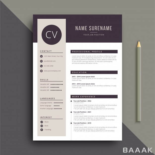 قالب-رزومه-مدرن-و-جذاب-Clear-professional-resume-cv-template_697292409