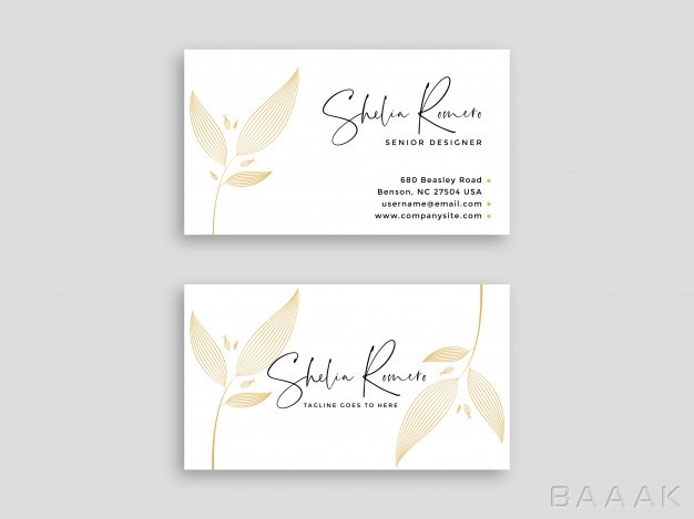 کارت-ویزیت-خلاقانه-Luxury-white-business-card-with-floral-pattern_4257735
