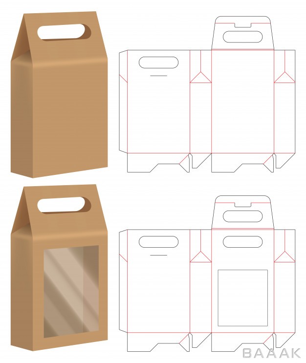 موکاپ-جذاب-Paper-bag-packaging-die-cut-3d-bag-mockup_400077043