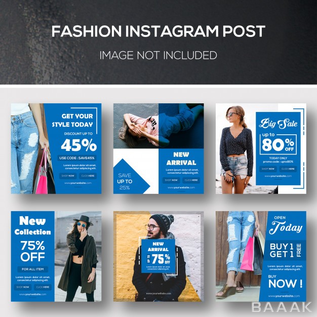 اینستاگرام-خاص-و-خلاقانه-Fashion-instagram-post-banner-template_550194787