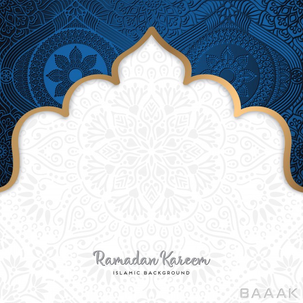 رمضان-مدرن-و-خلاقانه-Beautiful-ramadan-kareem-greeting-card-design-with-mandala-art_376422128