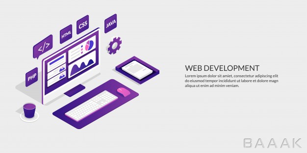 وبسایت-مدرن-و-خلاقانه-Web-development-user-interface-design-concept-isometric-website-development-tools_191642233