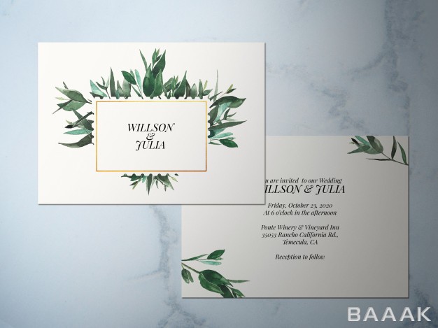 کارت-دعوت-فوق-العاده-Wedding-invitation-two-faced-flower-green-theme-invitation_408523452