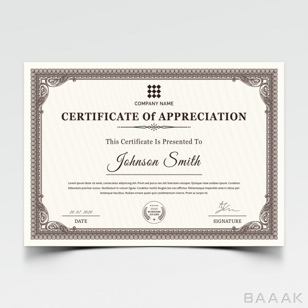 قالب-سرتیفیکیت-زیبا-Classic-certificate-award-template_622009809