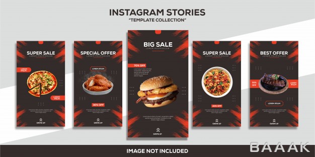 اینستاگرام-خاص-Instagram-stories-burger-food-template-collection_487326645