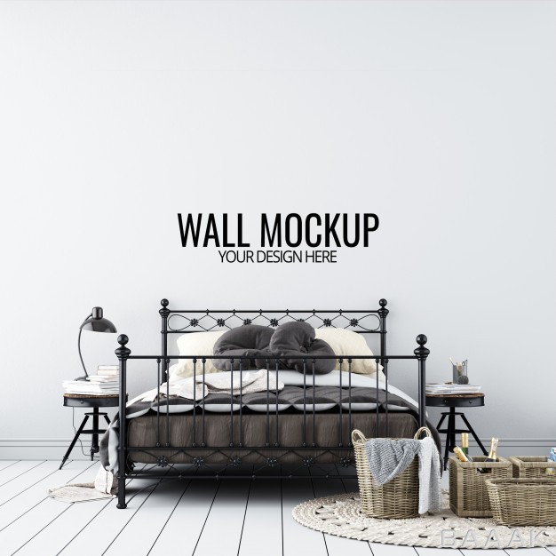 موکاپ-جذاب-Interior-bedroom-wall-mockup_289413240