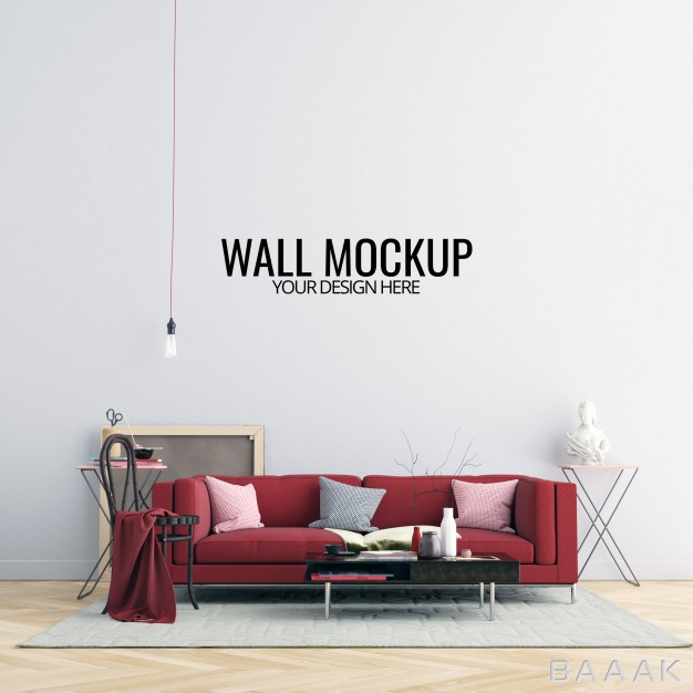 موکاپ-پرکاربرد-Interior-living-room-wall-mockup-with-furniture-decoration_882833341