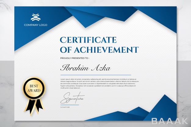 قالب-سرتیفیکیت-زیبا-و-جذاب-Modern-blue-gold-certificate-achievement-template_779292087