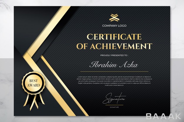 قالب-سرتیفیکیت-جذاب-Modern-gold-certificate-achievement-template_167037130