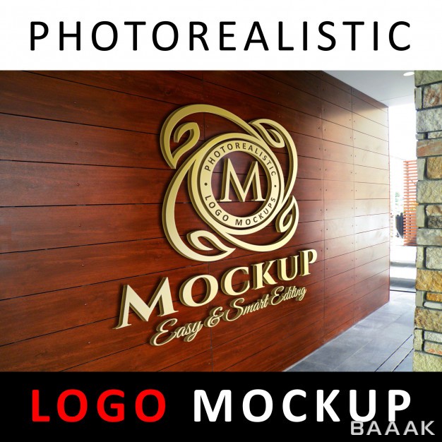 موکاپ-جذاب-و-مدرن-Logo-mockup-3d-golden-logo-wooden-wall_901069324
