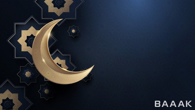 پس-زمینه-خاص-Gold-moon-abstract-luxury-islamic-elements-background_333743410