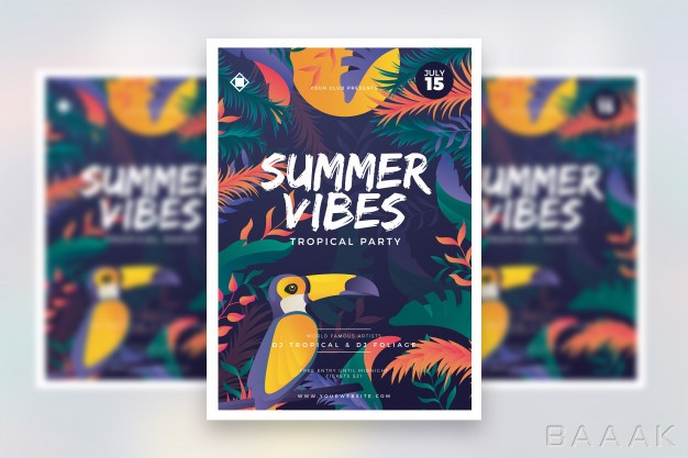 تراکت-خاص-و-خلاقانه-Colorful-summer-festival-flyer-template_304938750