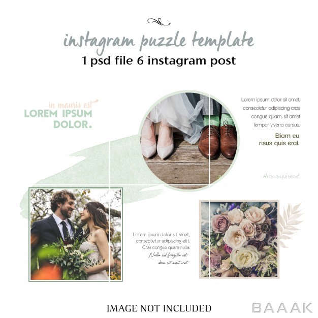 اینستاگرام-زیبا-Romantic-wedding-instagram-collage-template_600091675