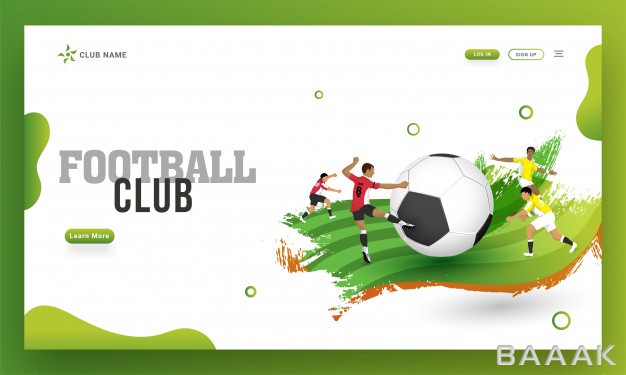 صفحه-فرود-خاص-و-مدرن-Football-club-landing-page-design-illustration-soccer-player_3674873