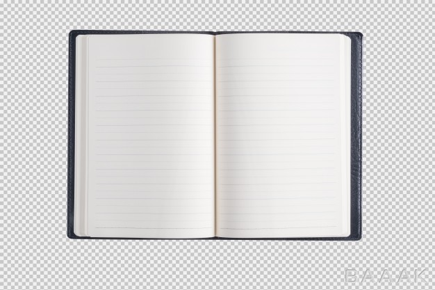 پس-زمینه-خلاقانه-Open-notebook-isolated-white-background_396031303