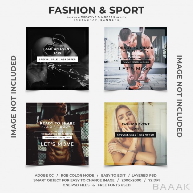 قالب-اینستاگرام-زیبا-و-خاص-Creative-fashion-sport-discounts-instagram-banners_700575796