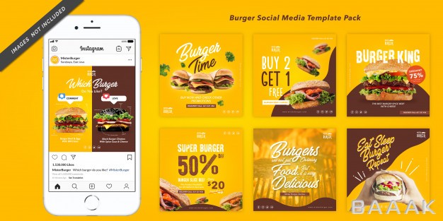 اینستاگرام-زیبا-و-جذاب-Burger-square-banner-template-instagram_691799169