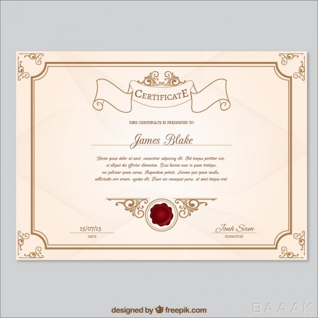 قالب-سرتیفیکیت-خاص-و-خلاقانه-Retro-certificate-template_199634904