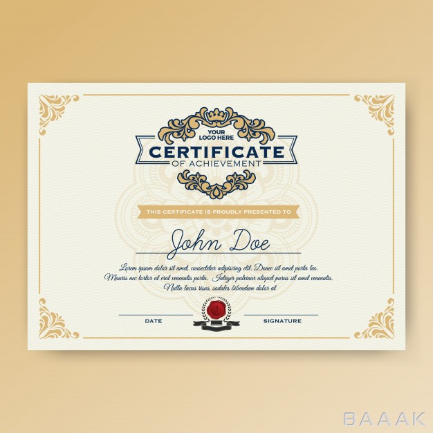 قالب-سرتیفیکیت-مدرن-و-خلاقانه-Vintage-elegant-certificate-achievement_291074963