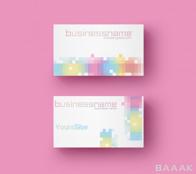 کارت-ویزیت-مدرن-و-خلاقانه-Pixel-business-card_3899856