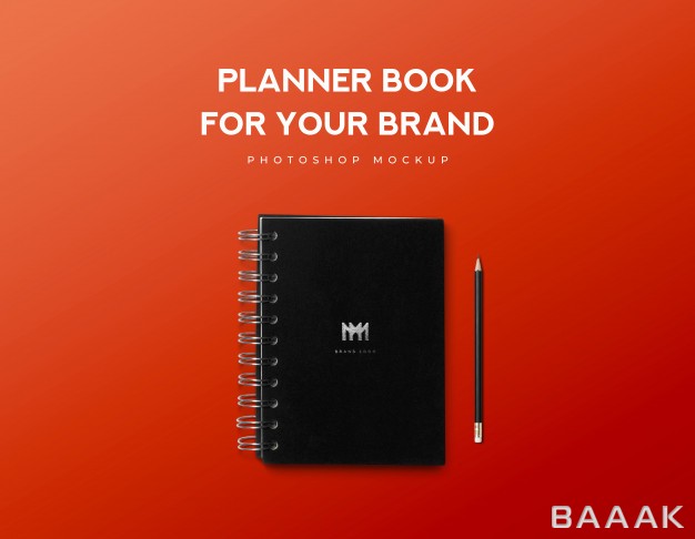 پس-زمینه-جذاب-و-مدرن-Planner-book-your-brand-black-pencil-red-background_922674139