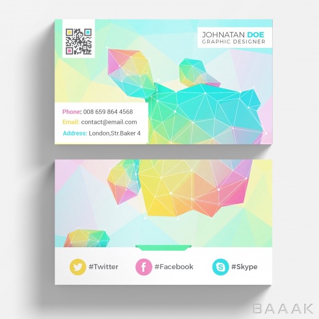 کارت-ویزیت-خاص-و-خلاقانه-Colorful-geometric-business-card-mockup_1739417