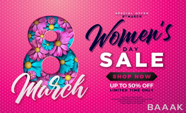 پس-زمینه-زیبا-Women-s-day-sale-design-with-flower-pink-background_463425766