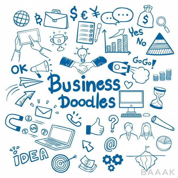 پس-زمینه-مدرن-و-خلاقانه-Business-hand-drawn-doodles-background-vector_639447041