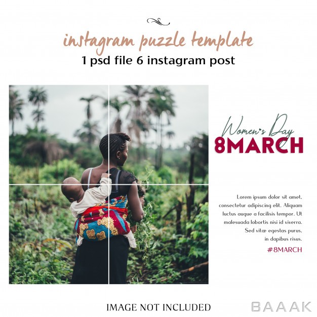اینستاگرام-مدرن-Happy-women-s-day-8-march-greeting-instagram-puzzle-grid-collage-template_183490329-noindex