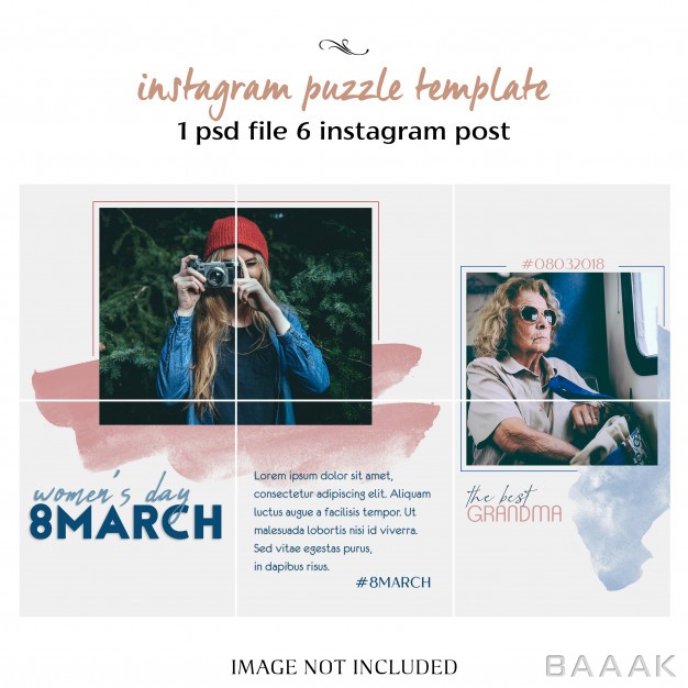 اینستاگرام-فوق-العاده-Happy-women-s-day-8-march-greeting-instagram-puzzle-grid-collage-template_210106658
