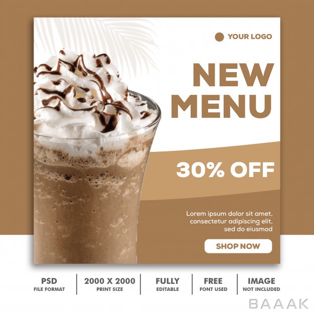 اینستاگرام-زیبا-و-جذاب-Template-post-square-banner-instagram-restaurant-food-drink-milkshake-menu_692724623