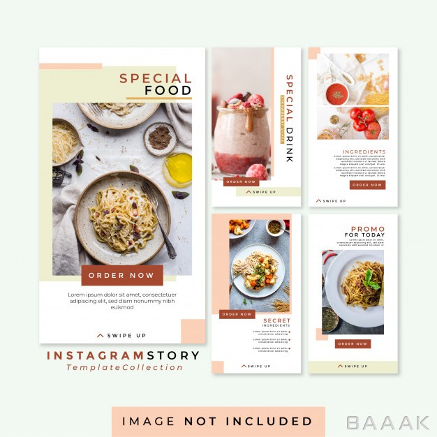 اینستاگرام-خلاقانه-Instagram-story-food-beverage-template-collection_453667577
