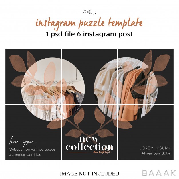 قالب-اینستاگرام-جذاب-Modern-creative-stylish-instagram-puzzle-grid-collage-template_335970413