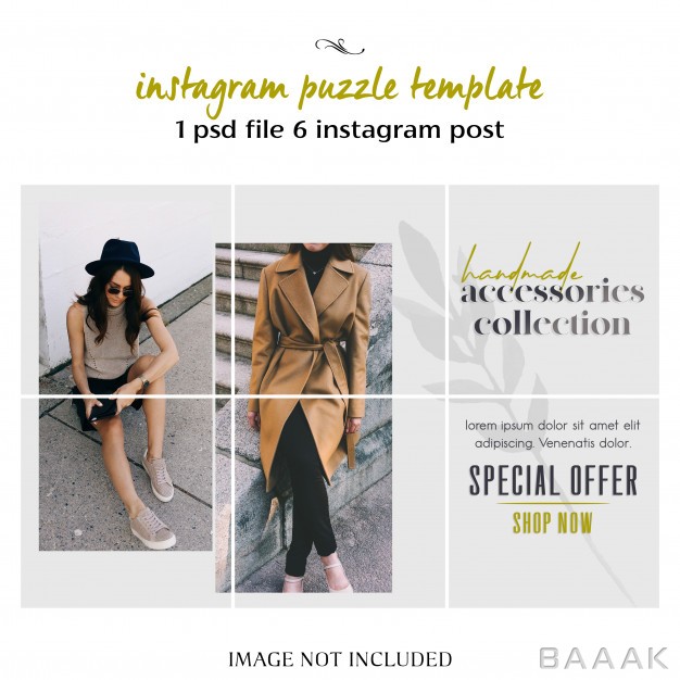 قالب-اینستاگرام-زیبا-و-خاص-Modern-creative-stylish-instagram-puzzle-grid-collage-template_676678098