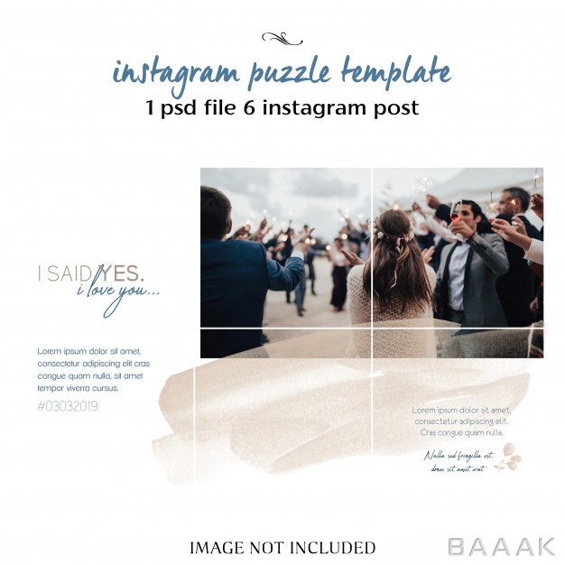اینستاگرام-فوق-العاده-Romantic-wedding-instagram-collage-template_712633418