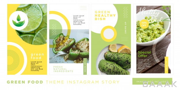 اینستاگرام-مدرن-Green-food-healthy-dish-instagram-story_890040214