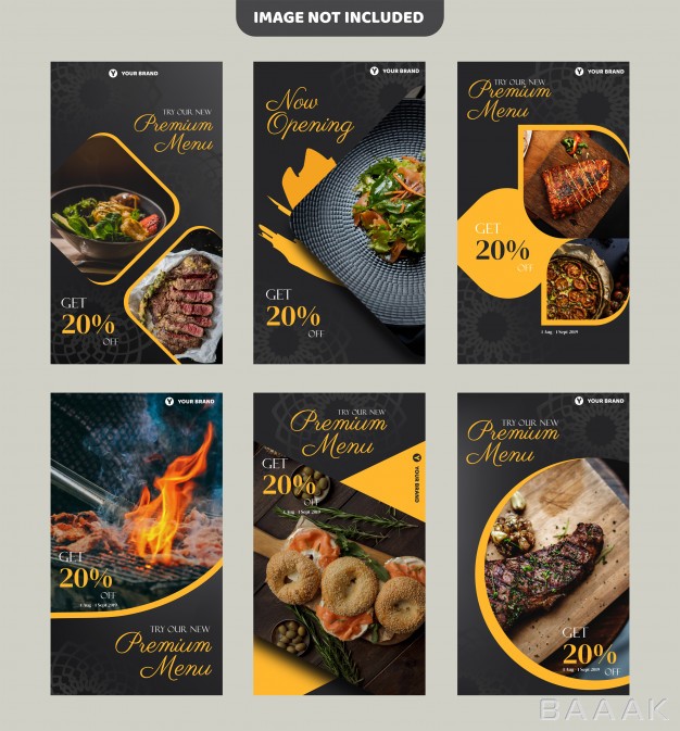 اینستاگرام-زیبا-Steak-restaurant-flyer-template-instagram-history-banner_972065445