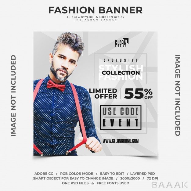 قالب-اینستاگرام-جذاب-و-مدرن-Stylish-fashion-event-discounts-instagram-banner_576481731
