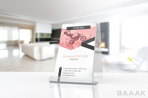 کارت-ویزیت-مدرن-Business-card-presentation-mockup_2217903