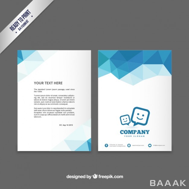 بروشور-خاص-Brochure-template-with-blue-polygons_796922