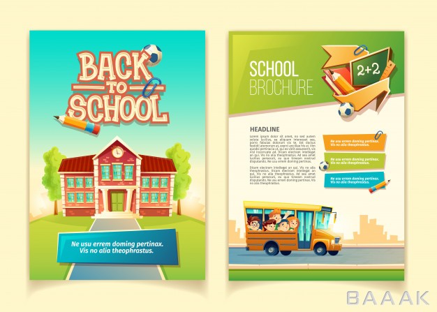 بروشور-زیبا-Back-school-brochure-cartoon-template-educational-leaflet-with-happy-kids_2164039