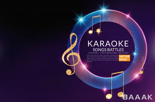 تراکت-مدرن-Karaoke-party-invitation-poster-template-karaoke-night-flyer-music-voice-concert_395629795