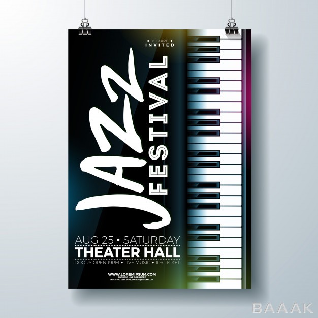 تراکت-خاص-و-مدرن-Jazz-music-festival-flyer-design-with-piano-keyboard_757463940