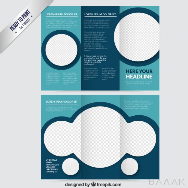 بروشور-خلاقانه-Abstract-brochure-blue-tones_799782