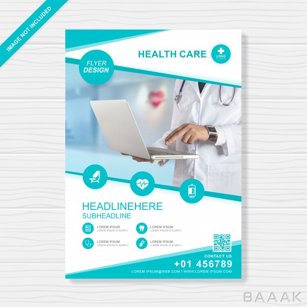 تراکت-جذاب-Health-care-medical-cover-a4-flyer-design-template_678760188