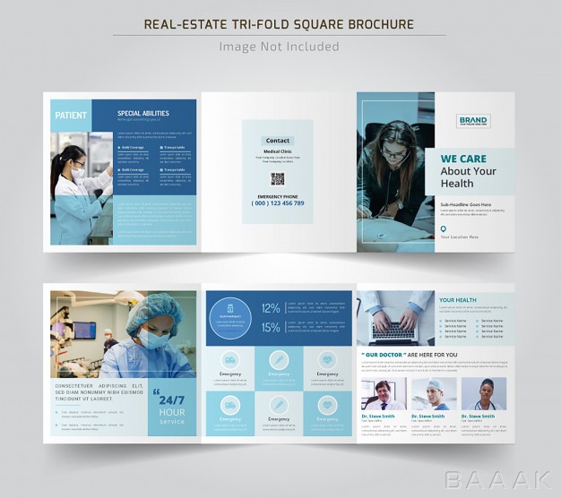 بروشور-خاص-و-خلاقانه-Medical-square-trifold-brochure-template_5138848